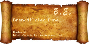 Brendörfer Enna névjegykártya